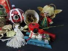 Another Big Lot of Mostly Vintage Christmas Décor with Handcrafted Ornaments