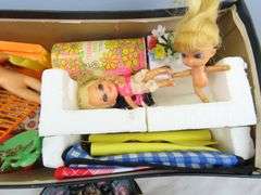 Box of Vintage Toys, Dolls & Accessories