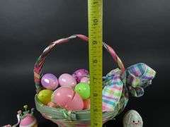 Big Lot of Easter Décor with Needlepoint Ornaments