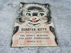 Seneca Building & Loan "Quarter Kitty Coin Savings Card