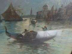 Antique Framed Painting Signed Hugo