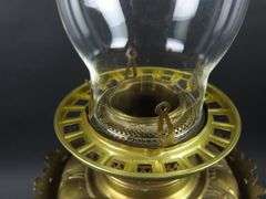 Stunning 30" Banquet Oil Lamp with Globe & Chimney