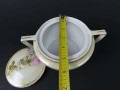 Weiman Handpainted Double Handled Covered Dish - Made in Germany