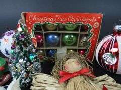 Another Big Lot of Mostly Vintage Christmas Décor with Handcrafted Ornaments