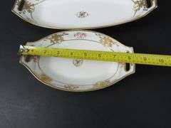 Lot of 2 Handpainted Nippon Serving Dishes