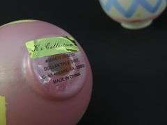 Lot of 6 Decorative Glass Easter Eggs