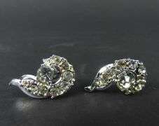 Vintage Rhinestone Screwback Earrings