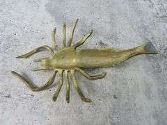 Vintage Brass Lobster Décor