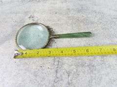 Beautiful Magnifying Glass with Jade Colored Handle