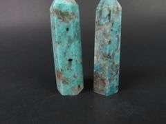 Lot of 2 Amazonite Crystal Towers