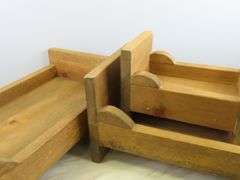 Lot of 3 Vintage Wooden Large Doll Beds