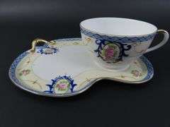 Noritake Handpainted Snack Tray with Teacup - Made in Japan
