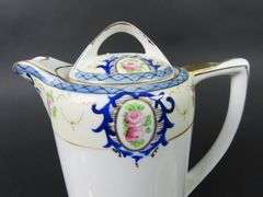 Antique Noritake Chocolate Pot with Creamer & Lidded Sugar