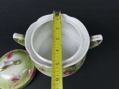 Victorian Handpainted Imperial Double Handled Covered Dish - Made in Germany