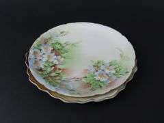 Lot of 2 Antique Floral Plates