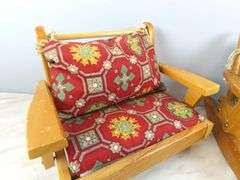 4 Pieces of Pert Pat Wooden Cushioned Doll Chairs with Coffee Table