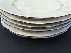 Lot of 6 Vintage Victoria Czechoslovakia Lusterware Lunch Plates
