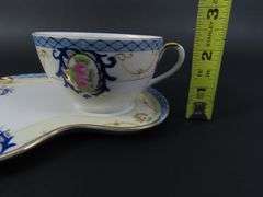 Noritake Handpainted Snack Tray with Teacup - Made in Japan