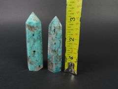 Lot of 2 Amazonite Crystal Towers