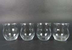 Lot of 4 Vintage Glass Votive Holders