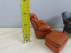 Lot of Faux Leather Doll House Furniture