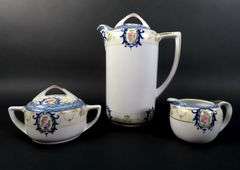 Noritake Chocolate Pot with Lidded Sugar & Creamer - Made in Japan