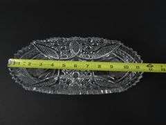 "Innovation 410" Cut Glass Pickle Dish by McKee
