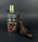 Handcrafted Jar of Buttons Lamp