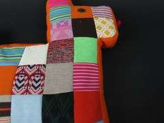 Handcrafted Patchwork Dog Throw Pillow