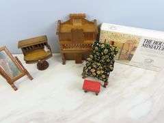Collection of Wooden Doll House Furniture with Piano & Sealed Bed in Box