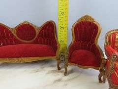 Lot of Victorian Style Doll House Furniture
