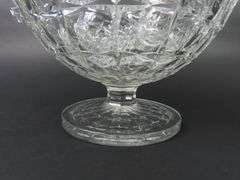 Vintage "Constellation Clear" Pedestal Punch Bowl with 3 Cups & Glass Ladle