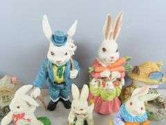 Mixed Lot of Composite Rabbit Décor
