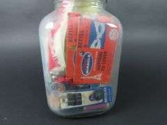 Large Lidded Jar of Vintage Sewing Notions
