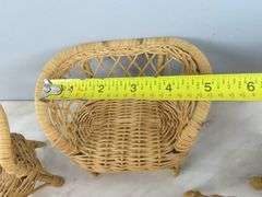 4 Pieces of Wicker Doll Furniture