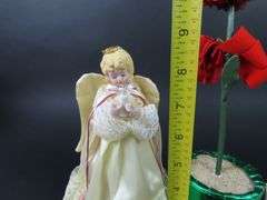 Grouping of Vintage Christmas Décor with Tree Topper & Ornaments
