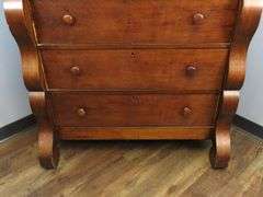 Antique Empire Style Mahogany Chest of Drawers