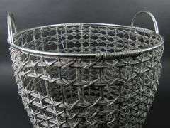 Metal Reinforced Faux Jute Basket