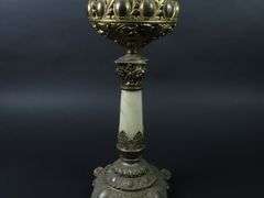 Stunning 30" Banquet Oil Lamp with Globe & Chimney