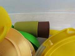 Lot of Vintage Child's Play Set with Tupperware Toys