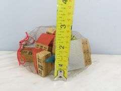 Bag of Miniature Wooden Houses & Accessories