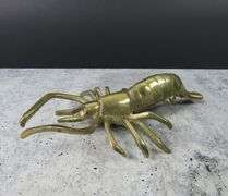 Vintage Brass Lobster Décor