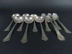Mixed Lot of 10 Sterling Silver Spoons - 364g