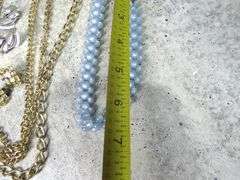 Grouping of Costume Jewelry with Clip Earrings and Necklaces