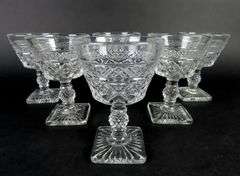 Lot of 6 "Cape Cod" Liquor Cocktail Glasses by Imperial Glass-Ohio