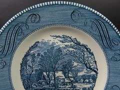 Lot of 3 Currier & Ives "The Old Grist Mill" Dinner Plates - See Description