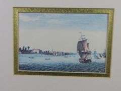 Framed Ship Print #2 Likely by French Artist Ambroise Louis Garneray