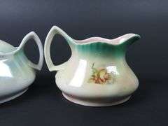 Antique Creamer & Lidded Sugar