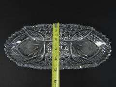 "Innovation 410" Cut Glass Pickle Dish by McKee