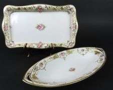 Lot of 2 Handpainted Nippon Serving Dishes - Made in Japan